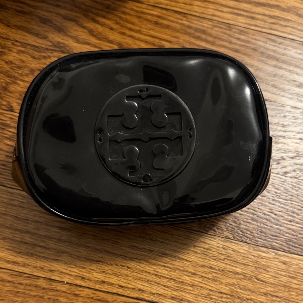 Tory Burch Glossy Black Cosmetic Case